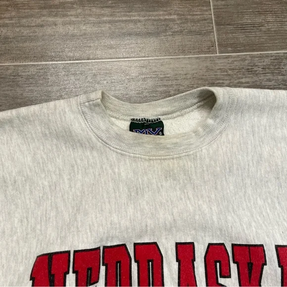 Vintage Nebraska Heavyweight Sweatshirt with Hoodie Pocket NCAA - Picture 6 of 9